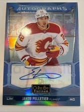 2024-25 O-Pee-Chee Platinum Blue Rainbow Autographs Jakob Pelletier #BA-JP card