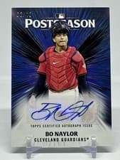 2025 Topps Postseason Performance Autograph Bo Naylor #PPA-BA card