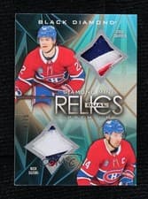 2024-25 Upper Deck Black Diamond Diamond Mine Dual Relics Cole Caufield/Nick Suzuki #DMDR-SC card