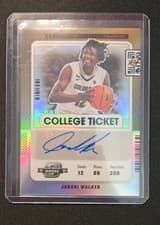 Jabari Walker 2022 Panini Chronicles Draft Picks Contenders Optic College Ticket Autograph card
