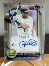 2025 Finest Rookie Cup Anniversary Autographs Gary Sheffield #RCAA-GS card