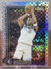 Anthony Edwards 2025 Topps Chrome card