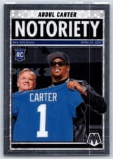 2025 Panini Mosaic Notoriety Abdul Carter #14 card