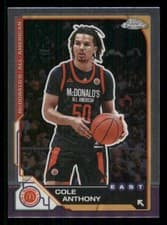 2025 Topps Chrome McDonald's All American Base Set Cole Anthony #94 card