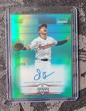 2025 Stadium Club Chrome Autographs Steven Kwan #SCCA-SK card