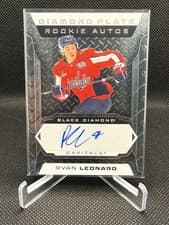 2025-26 Upper Deck Black Diamond Diamond Plate Rookie Auto Ryan Leonard #DPR-RL card