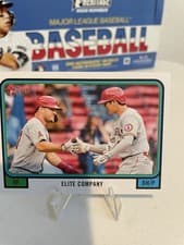Shohei Ohtani, Mike Trout 2022 Topps Heritage Combo Cards card