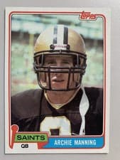 Archie Manning 1981 Topps card