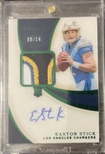 Easton Stick 2019 Panini Immaculate Collection card