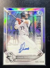 2025 Bowman Chrome Rookie Autographs Edgar Quero #CRA-EQ card