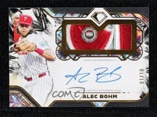 2025 Topps Diamond Icons Autographed Jumbo Patches Alec Bohm #AJP-ABO card