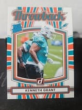 2025 Donruss Rated Rookie Throwback Kenneth Grant #27 card