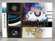 2024-25 Upper Deck Ultimate Collection Ultimate Material Signatures William Eklund #USM-WE card