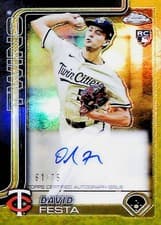 2025 Topps Gilded Collection Chrome Gold Autographs David Festa #CGA-DF card