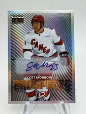 Scott Morrow 2024-25 Skybox Metal Universe Skybox Premium Prospects Auto card