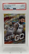 Kyrie Irving 2025-26 Topps Chrome Let's Go card