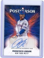 2025 Topps Postseason Performance Autograph Francisco Lindor #PPA-FL card
