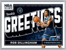 2024-25 Hoops Rookie Greetings Rob Dillingham #10 card