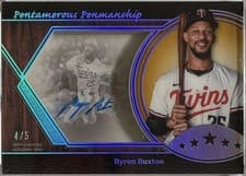 2025 Topps Five Star Pentamerous Penmanship Autographs Byron Buxton #PP-BB card