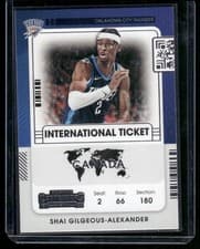 Shai Gilgeous Alexander 2021 Panini Contenders International Ticket card
