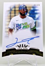 2026 Topps Tier One Retro 2011 Base Autographs Junior Caminero #R11A-JCA card