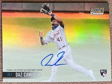 Daz Cameron 2021 Stadium Club Chrome Autographs card
