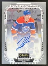 2025-26 O-Pee-Chee Platinum Rookie Autographs Quinn Hutson #R-QH card