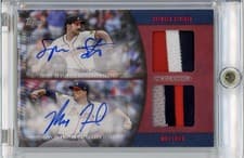 2025 Topps Major League Material Dual Autographs Series One Max Fried / Spencer Strider #MLMDA-SFR card