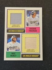 2025 Topps Heritage Dual Player MLB Collection Relics Freddie Freeman / Max Muncy #DPMCR-FM card
