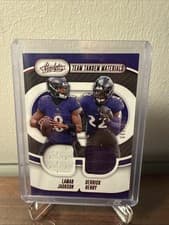 2024 Panini Absolute Team Tandem Materials Lamar Jackson / Derrick Henry #TTM-BAL card