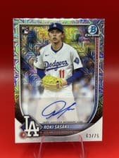 Roki Sasaki 2025 Bowman Chrome Rookie Autograph card