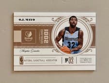 O.J. Mayo 2010 Panini National Treasures card