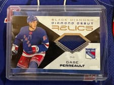 2025-26 Upper Deck Black Diamond Diamond Debut Relics Gabe Perreault #DD-GP card
