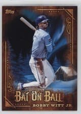 Bobby Witt Jr. 2025 Topps X Bob Ross: The Joy of Baseball Bat on Ball card