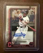 2025 Topps Chrome Update Rookie Debut Autographs Angel Martínez #CRDA-AMA card