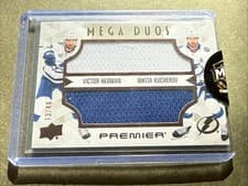 2024-25 Upper Deck Premier Premier Mega Jersey Duos Victor Hedman/Nikita Kucherov #PM2-HK card
