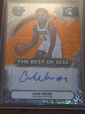 2025-26 Bowman University Best The Best of 2025 Autographs Cam Ward #BA-CW card