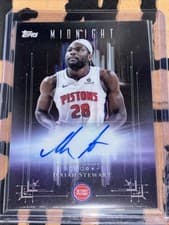 2025-26 Topps Midnight Dark Marks Signatures Isaiah Stewart #DM-IS card