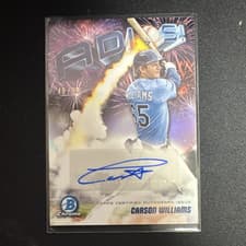 2025 Bowman Chrome Adios Autographs Carson Williams #AAV-CW card