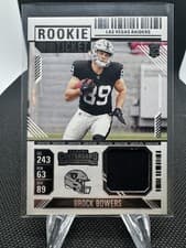 Brock Bowers 2024 Panini Contenders Rookie Ticket Swatch card