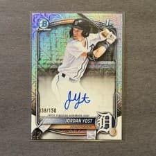 2025 Bowman Draft Chrome Prospect Autographs Jordan Yost #CPA-JY card