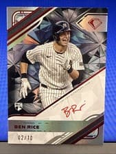 2025 Topps Diamond Icons White PolychromatINK Autographs Ben Rice #WPA-BR card
