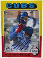 2024 Topps Heritage Real One Autograph Pete Crow-Armstrong #ROA-PC card