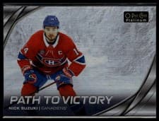 2025-26 O-Pee-Chee Platinum Path to Victory Nick Suzuki #PV-9 card