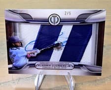 2025 Topps Tribute Prime Patch Autograph Relics Vladimir Guerrero Jr. #PPA-VG card