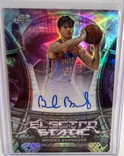 2025-26 Topps Cosmic Chrome Electro Static Signatures Brooks Barnhizer #ESS-BB card