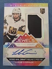 Lukas Cormier 2024-25 Upper Deck Black Diamond Jewels of the Draft Rookies card