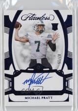 Michael Pratt 2024 Panini National Treasures Collegiate Flawless Rookie Gem Signature card