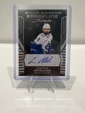 2025-26 Upper Deck Black Diamond Sparkling Scripts Conor Garland #SS-CG card