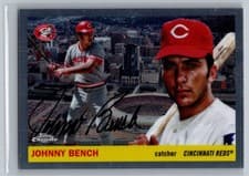 2025 Topps Chrome Platinum 1955 Topps City Variations Johnny Bench #55CV-23 card